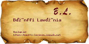 Bánffi Lavínia névjegykártya